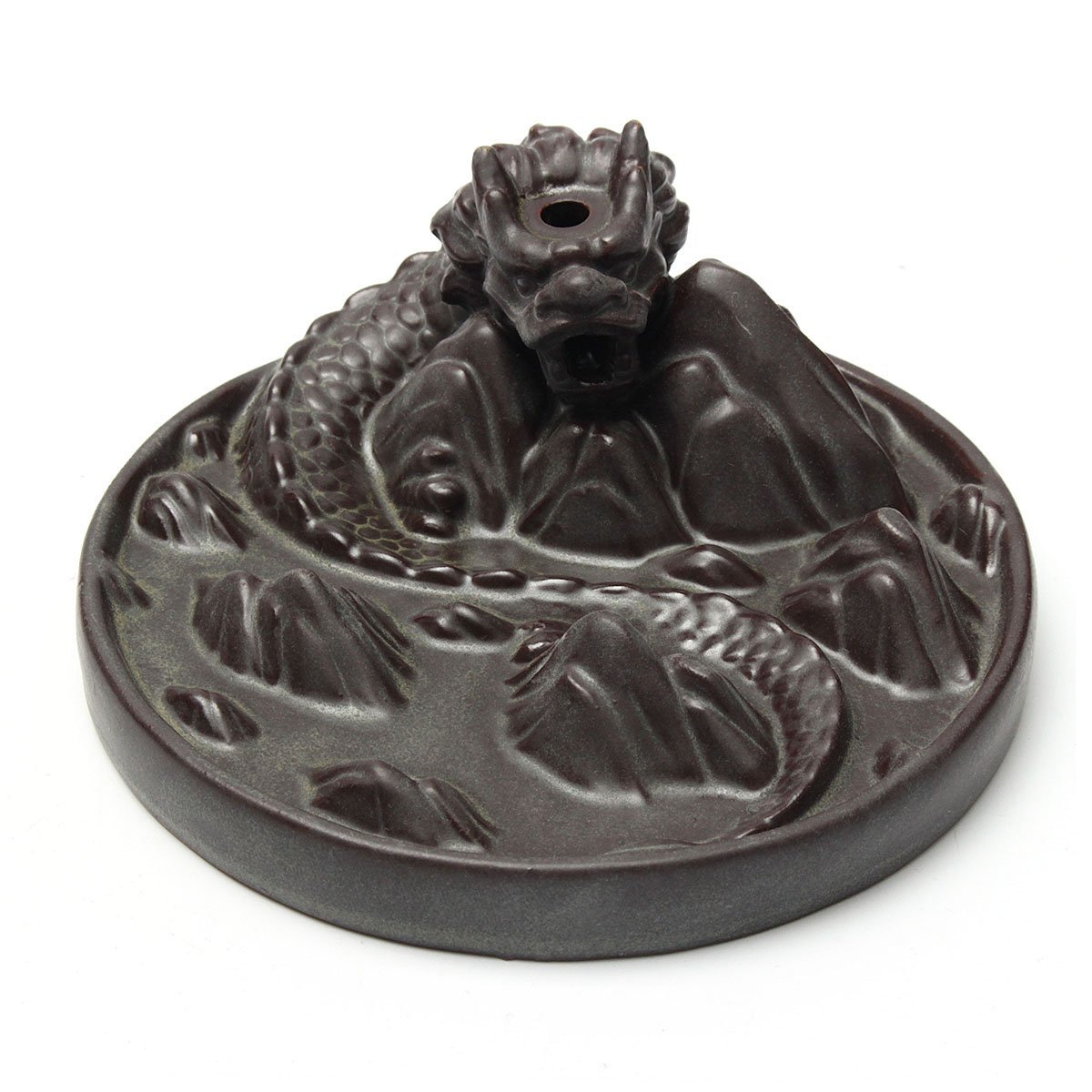 IncenseWaterfall™ Porcelain Dragon Incense Cone Burner Fountain