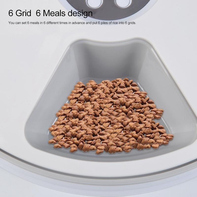 PetFeedUp™ Automatic Pet Cat Dog Smart 6 Meals 6 Grids Timing Feeder Electric Dry for Cat & Dog - Shopcytee